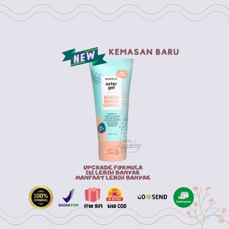 (TERLARIS) Elumor Oxter Gel | Elumor Oxter Cream Pemutih Ketiak & Pemutih Selangkangan BPOM