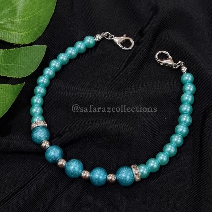 Konektor Masker Hijab Mutiara Jeruk - Biru Tosca