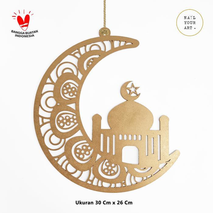 Hiasan Gantungan - BULAN & MASJID - Dekorasi Ramadhan / Idul Fitri