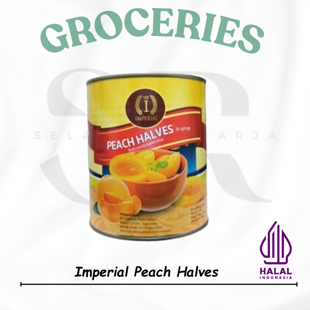 Imperial Peach Halves  / Buah Peach Persik Kaleng 825 gram
