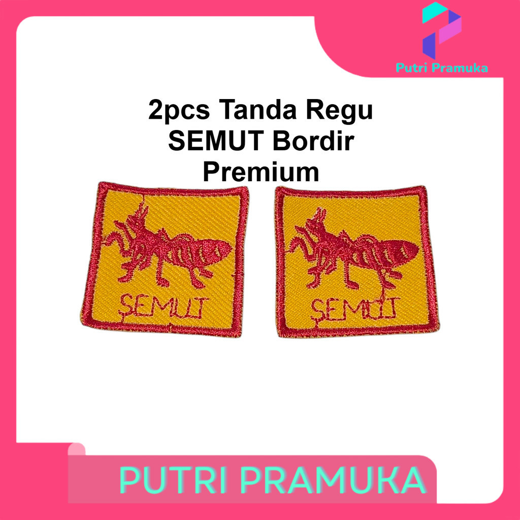 (2pcs) Bet Tanda Regu SEMUT Bordir Premium diameter 4cm Pramuka Putra