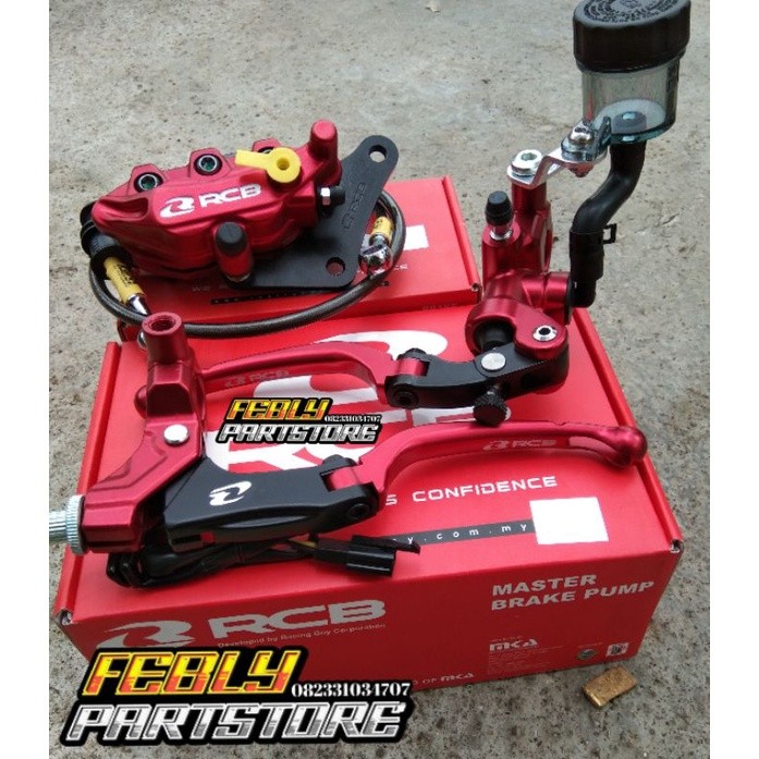 PAKET SET MASTER RCB S1 RACING BOY MASTER REM S1 RCB SET CALIPER RCB S SERIES  SELANG REM TDR MASTER