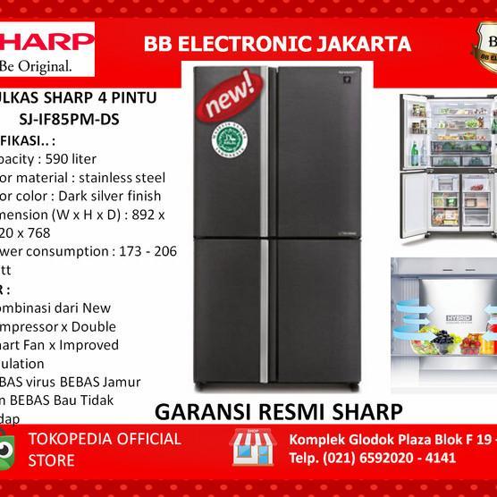 KULKAS SHARP 4 PINTU SJ-IF85PM-DS