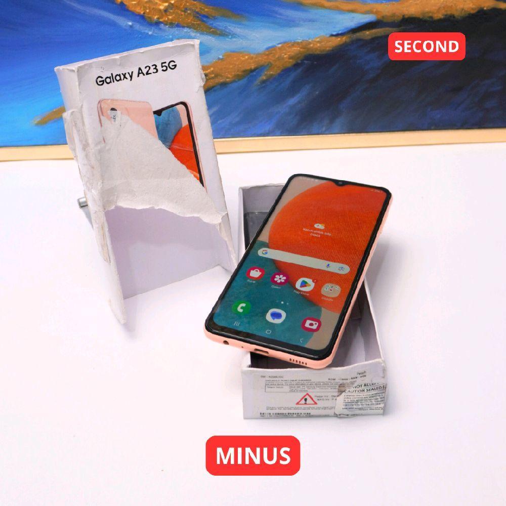 SAMSUNG A23 6/128 GB (5G) GRADE B - MINUS HP SECOND ORIGINAL SINAR MUTIARA CELL (60434)