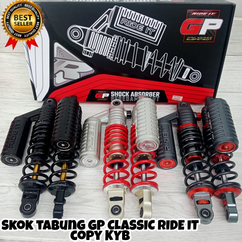 SKOK SHOCK TABUNG GP CLASSIC RIDE IT COPY KAYABA DOUBLE KLIK REBOUND MODEL KYB KLIK FUNGSI BERKUALIT