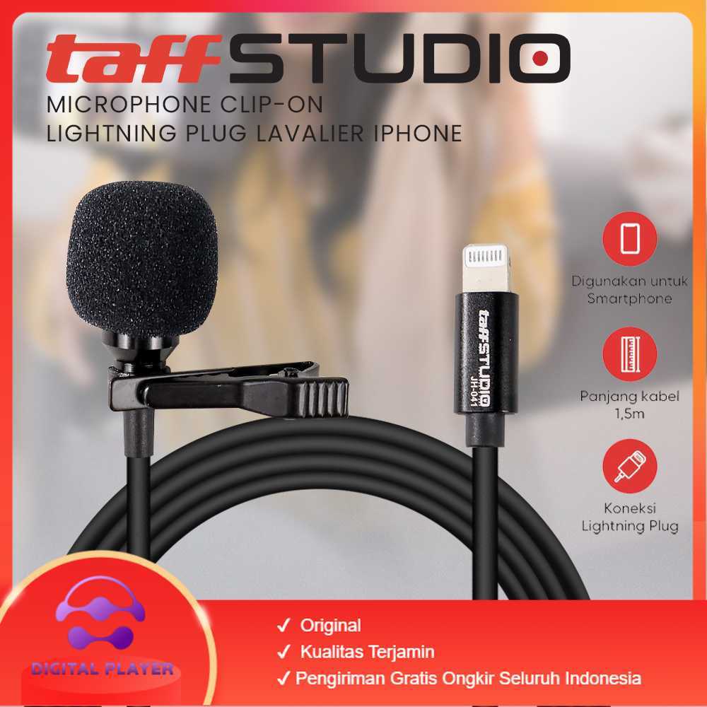 Microphone Clip-on Lightning Plug Lavalier iPhone - JH-041