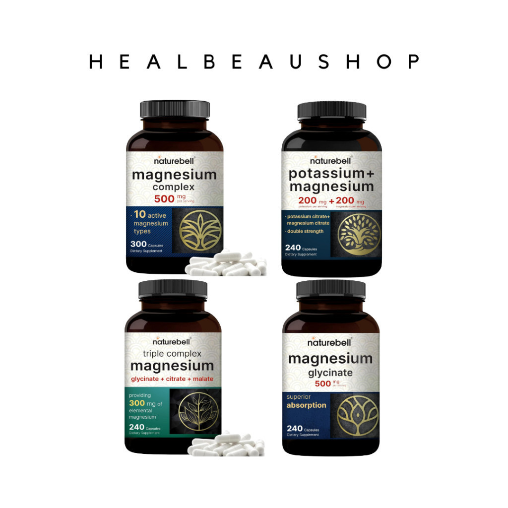 Naturebell Magnesium Complex Glycinate Citrate Malate & Potassium 240caps