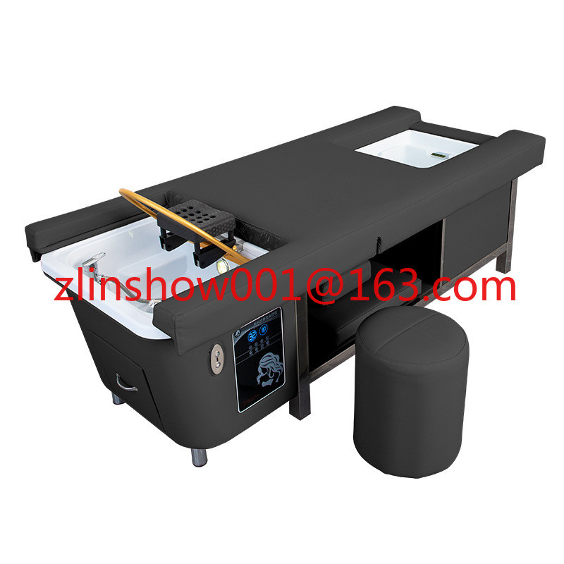 Barber shop electric lift shampoo bed beauty salon special head therapy foot therapy integrated SPA 