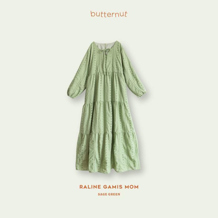 BUTTERNUT - RA GAMIS FOR MAMMA | Dress Couple Lebaran | Gamis Lebaran Perempuan - SAGE GREEN, REGULA