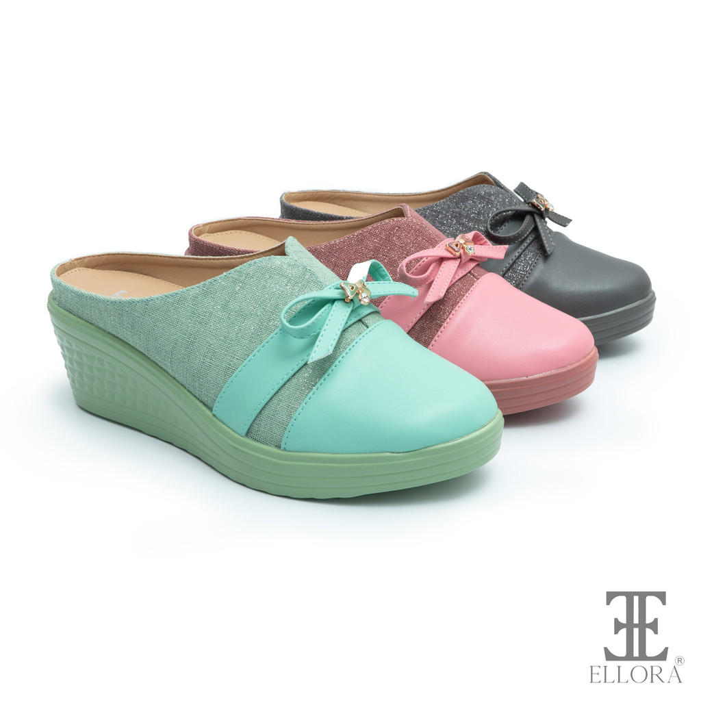ELLORA EB-5303 Sandal Wedges Wanita Import 6cm