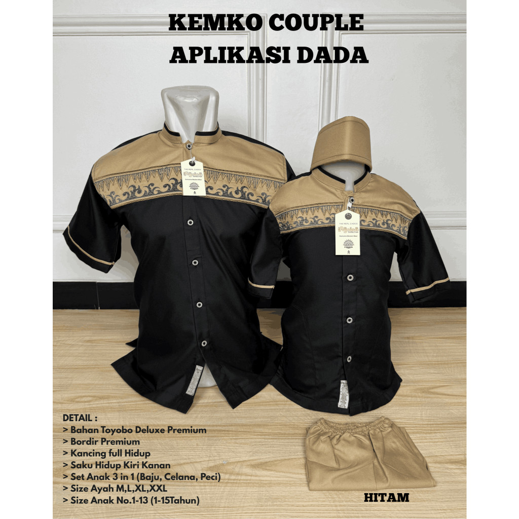 KOKO COUPLE AYAH DAN ANAK LAKI LAKI KEMKO KOKO AYAH ANAK BAHAN TOYOBO