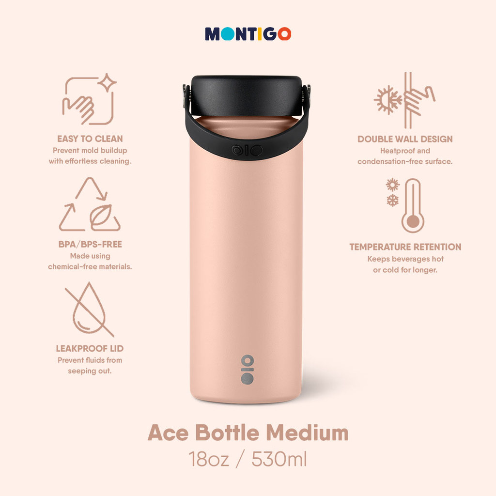 Montigo | Tumbler Ace Bottle Medium 18oz - 530ml Nectarine