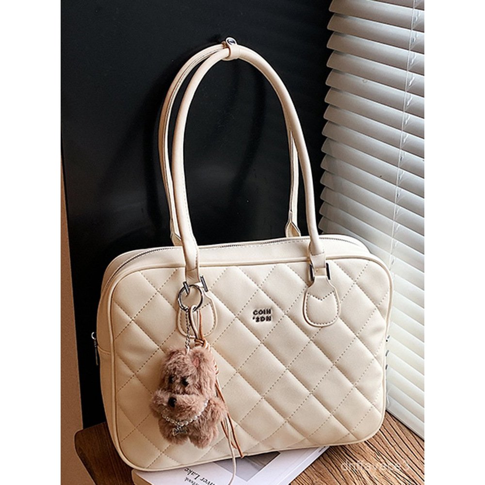 Tas Tangan Wanita Model Baru 2025 yang Modis, Serbaguna, dan Berkapasitas Besar, Warna Putih