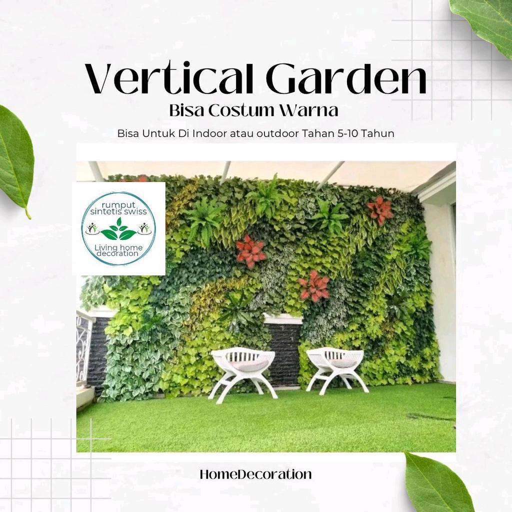vertikal garden 1 x 1meter vertikal garden /hiasan dinding /hiasan taman /taman hias /indoor /outdoo