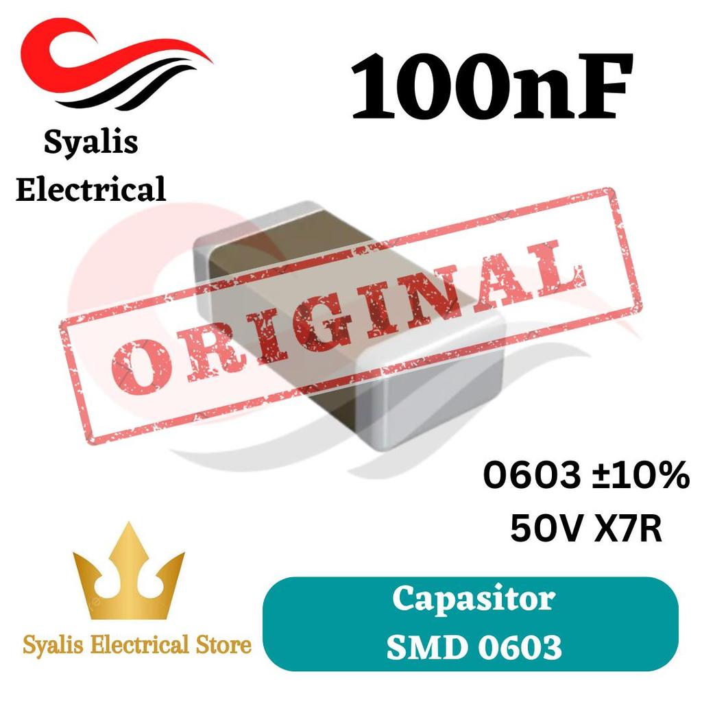 Kapasitor 0603 100nf Capasitor 100 nf SMD [ Syalis ]