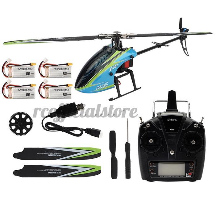 Eachine E160 Rc Helikopter Rtf Tanpa Sikat 6ch 3d6g Dengan Futaba