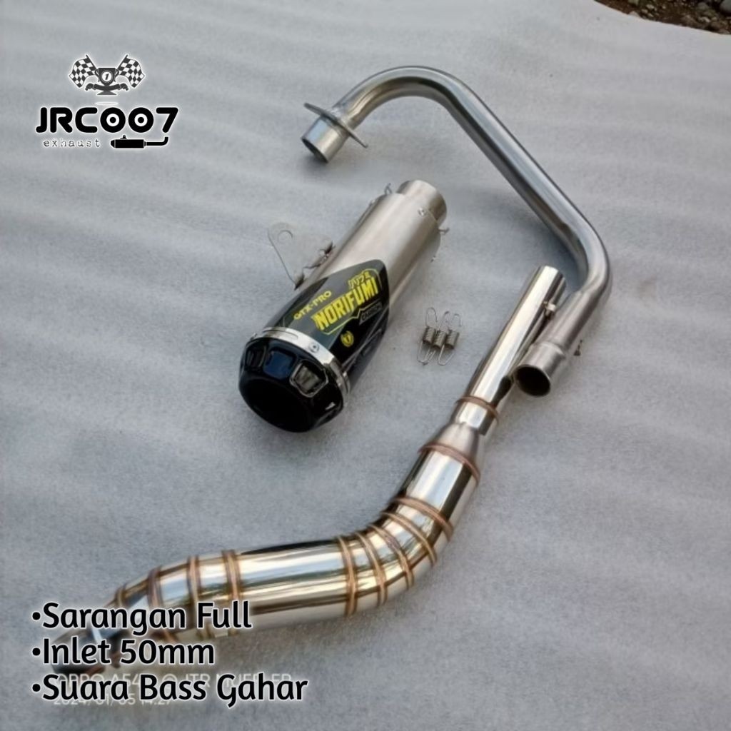 Knalpot Racing Norifumi GTX Pro RBT CBR 150R R15 CB150R GSX Vixion R Fu Karbu Injeksi MX king sonic