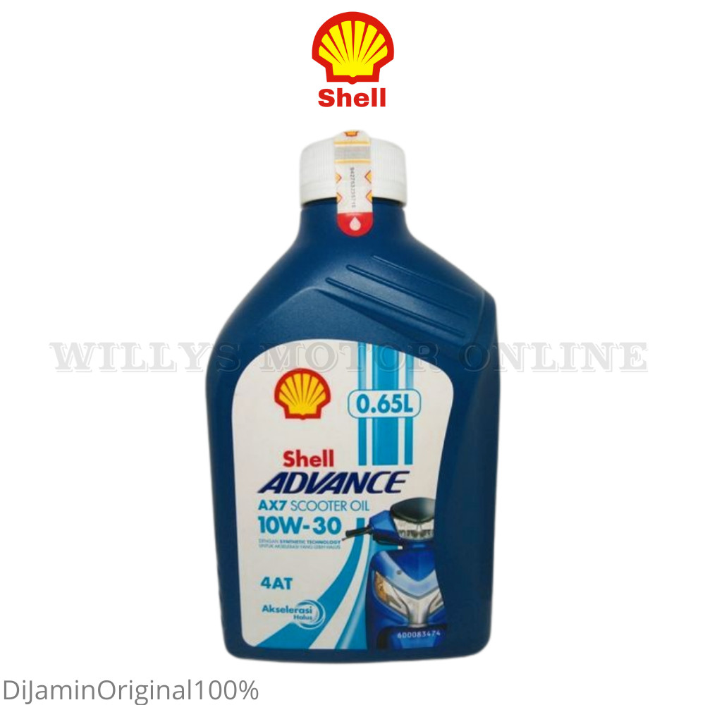 Oli Shell AX7 10W-30 650ML JASO MB Oli Matic Honda Beat Led Scoopy Genio 2020