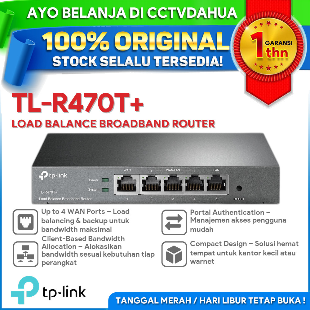 TP-LINK TL-R470T+ LOAD BALANCE BROADBAND ROUTER