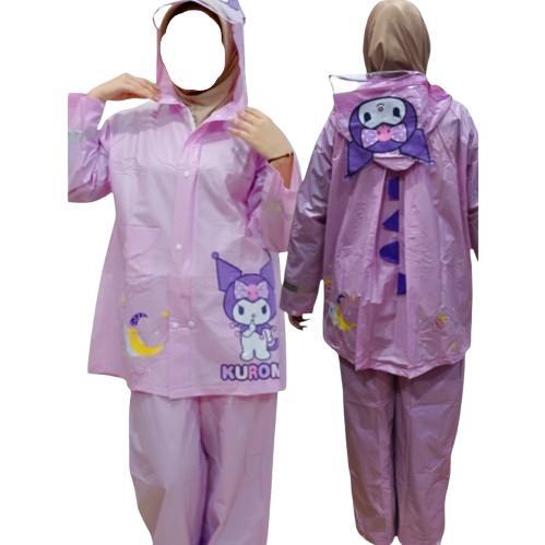 JAS HUJAN ANAK BABY SHARK UNICORN KUROMI STELAN KARAKTER 3D DENGAN RUANG TAS RANSEL UKURAN BESAR LAK