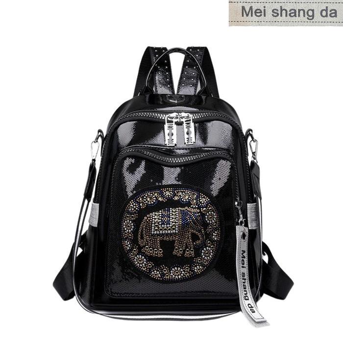 Tas Ransel Gajah Wanita Premium Kulit MEI SHANG DA | Ransel Wanita Gajah Premium - Hitam