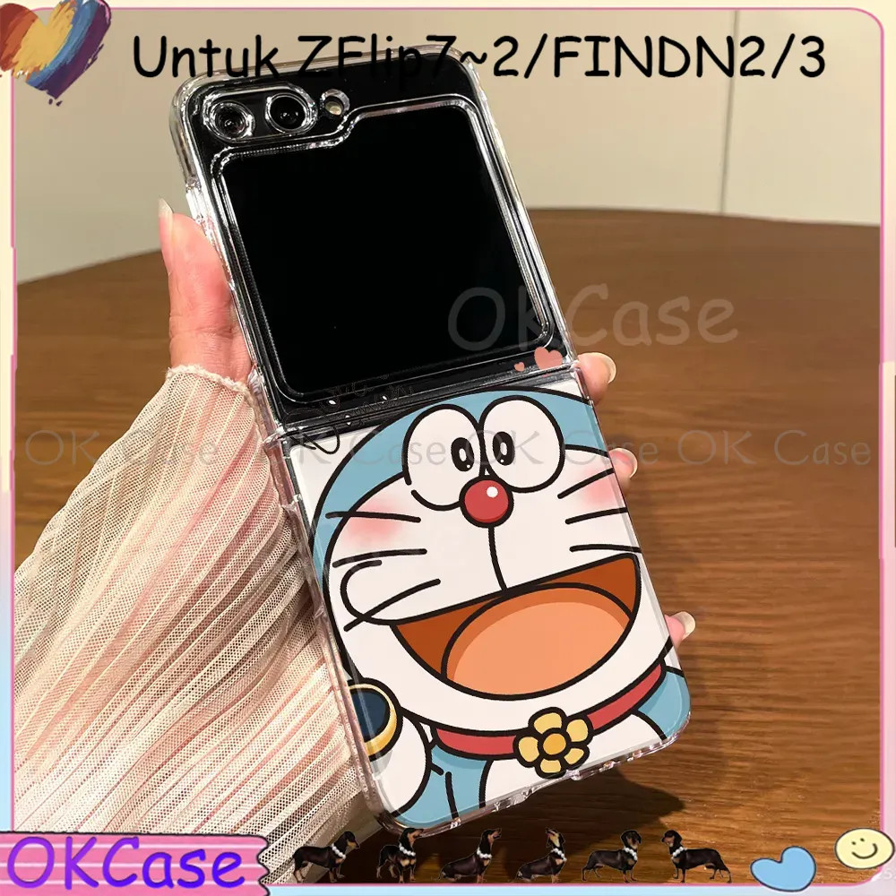 Casing HP Lipat Samsung Z Flip & OPPO N Flip Aesthetic Elegan | Z Flip 7 6 5 4 3 2 F7070 F711 W23 W2