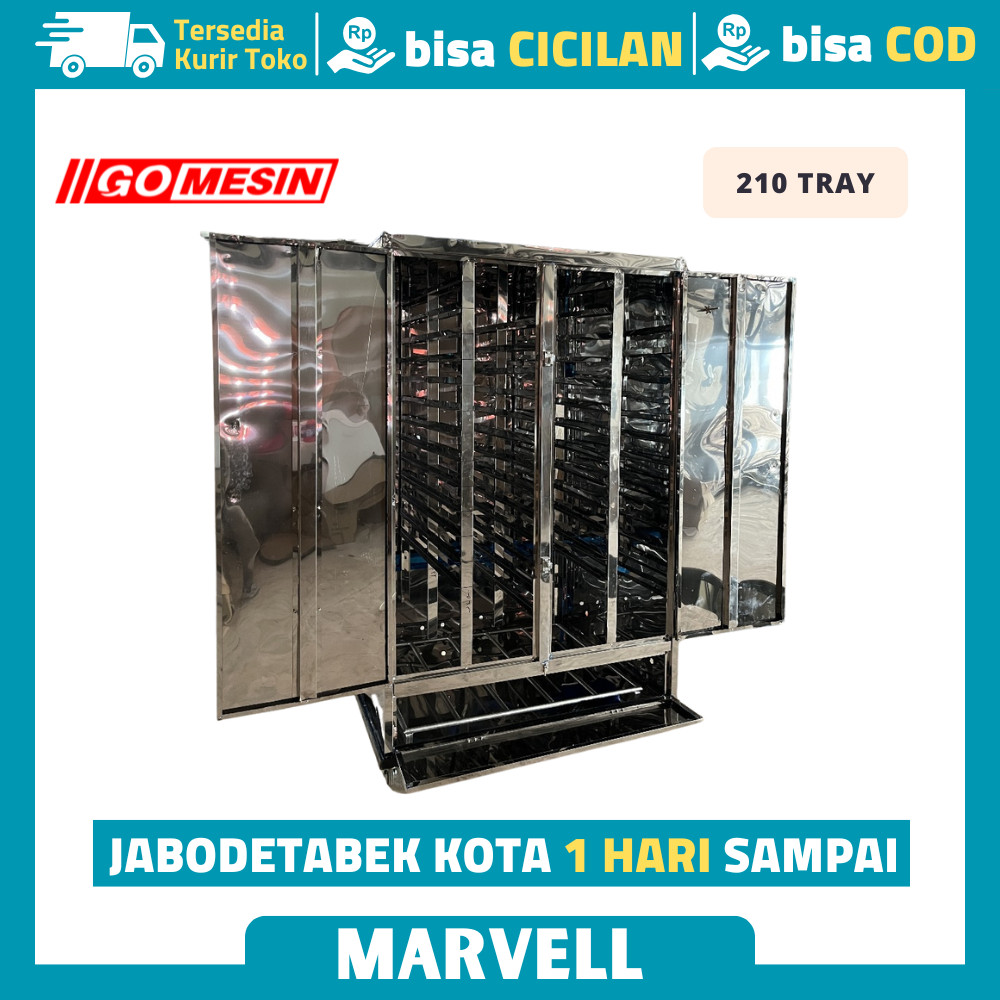 Mesin Pengering Ompreng 210 Tray - Pengering Ompreng MBG Stainless 210 Tray
