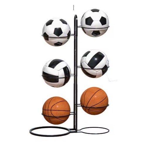 Rak Tatakan 6 Bola Besar/Rak penyimpanan rumah tangga indoor foot voli rak bulutangkis keranjang pen