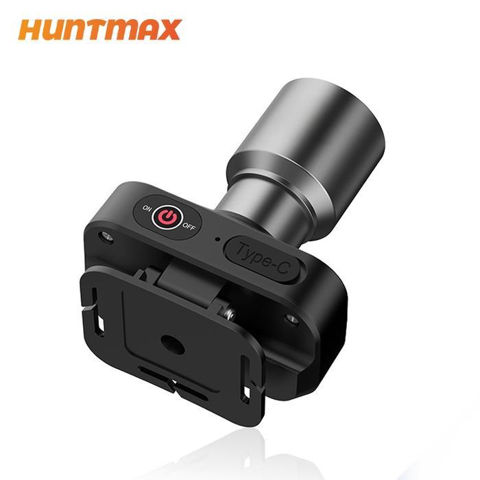 HUNTMAX Senter Kepala Cahaya / Lampu Senter Kepala Mode Cahaya Fokus & Cahaya Merata Zoom 60w/800lum