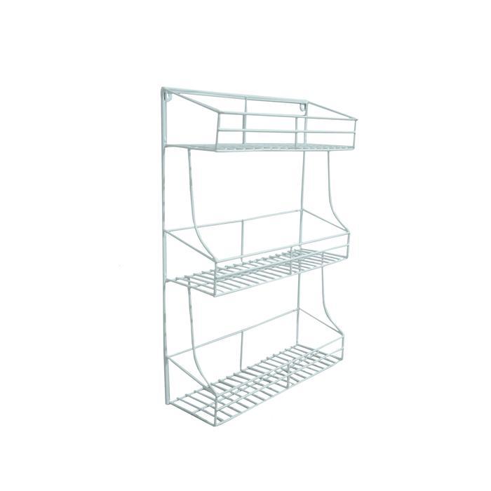 Rak Bumbu 3 Susun / Rak Gantung 3 Susun Miami Delimastar Plastik Putih Anti Karat - No Variasi