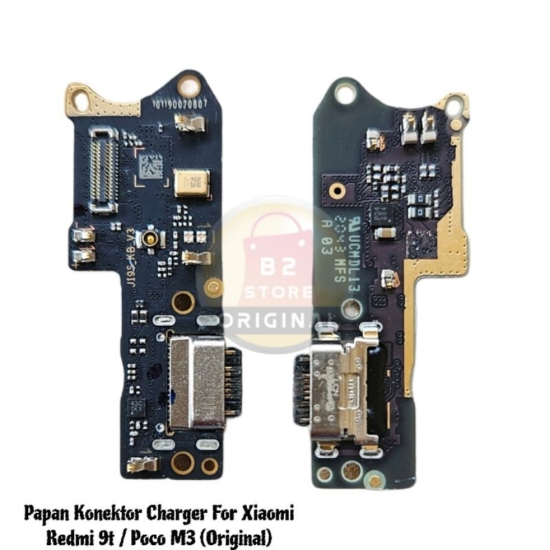 ORI Konektor Charger / Papan Con Cas Xiaomi Redmi 9T - Poco M3 Original