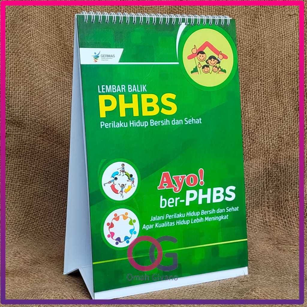 LLEMBAR BALIK PHBS - LEMBAR BALIK PENYULUHAN PHBS - MEDIA PROMKES - PHBS RUMAH TANGGA - LEMBAR BALIK