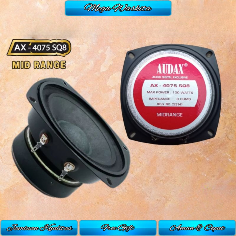 Speaker 4 inch Audax midel AX-4075 SQ8 Mid Range, AX 4076 dan AX-4074 SQ8
