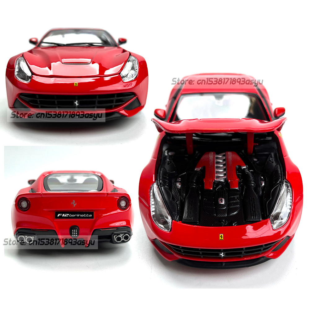 Bburago 1:24 Ferrari F12 Berlinetta Alloy Luxury Vehicle ecast Cars Model Toy classic Collection Gif