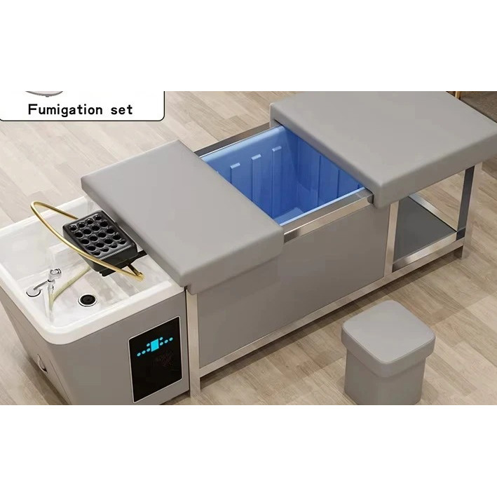 2025 60litre water tank head spa shampoo bed salon furniture waterless beauty salon massage bed