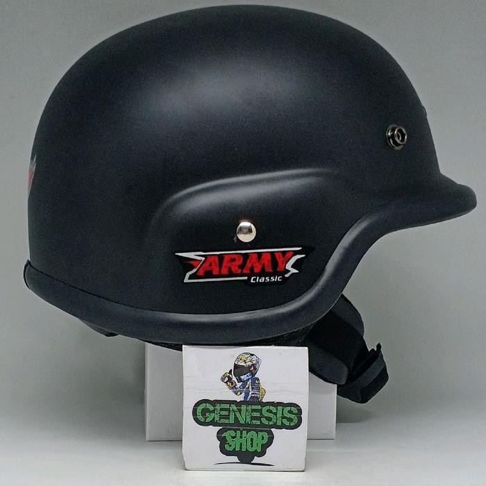 [Promo] HBC Helm ARMY Polos Open Face Ukuran Dewasa Semua Size Cocok untuk Motor dan Mobil - Motorcy