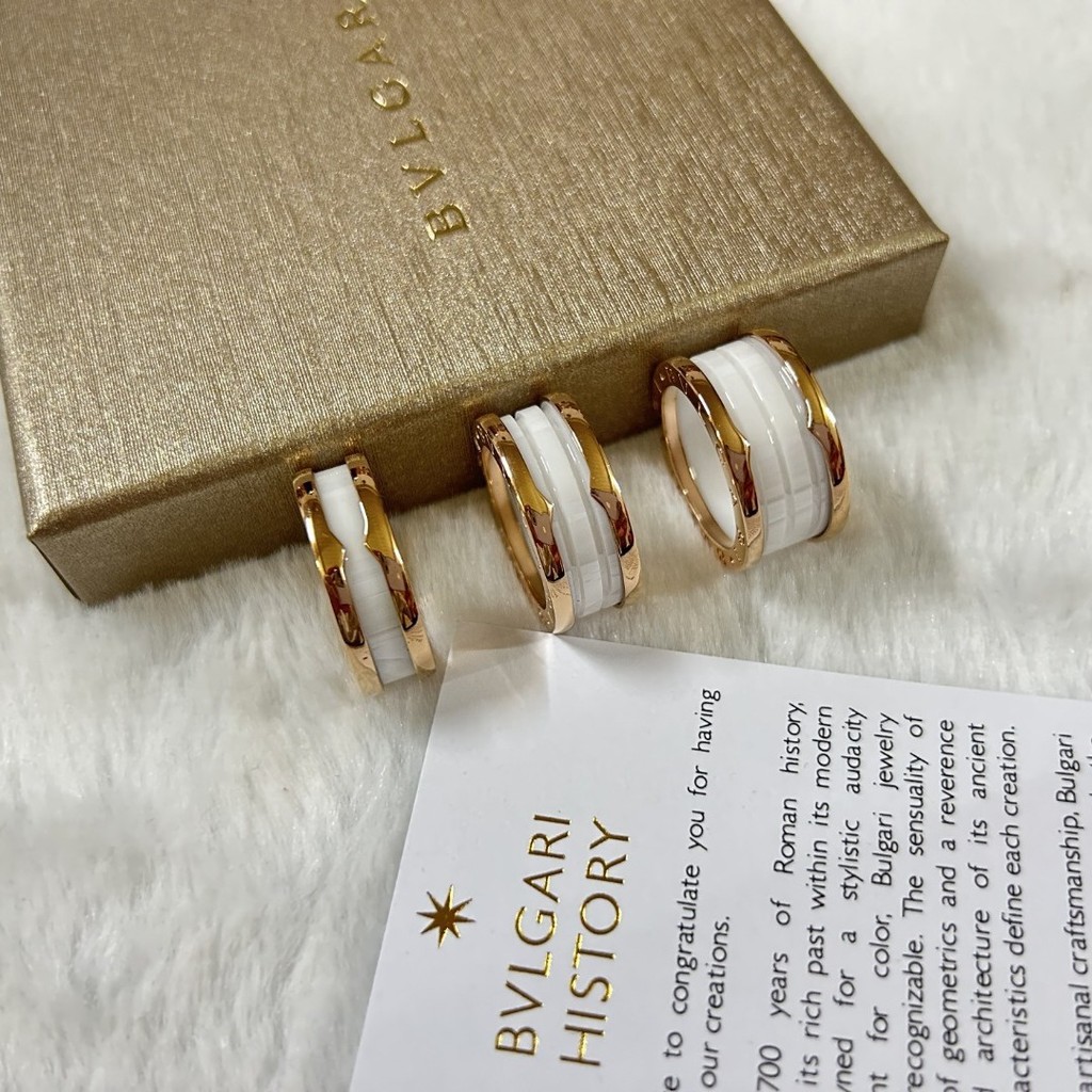 Cincin, cincin keramik putih emas mawar, cincin pria dan wanita