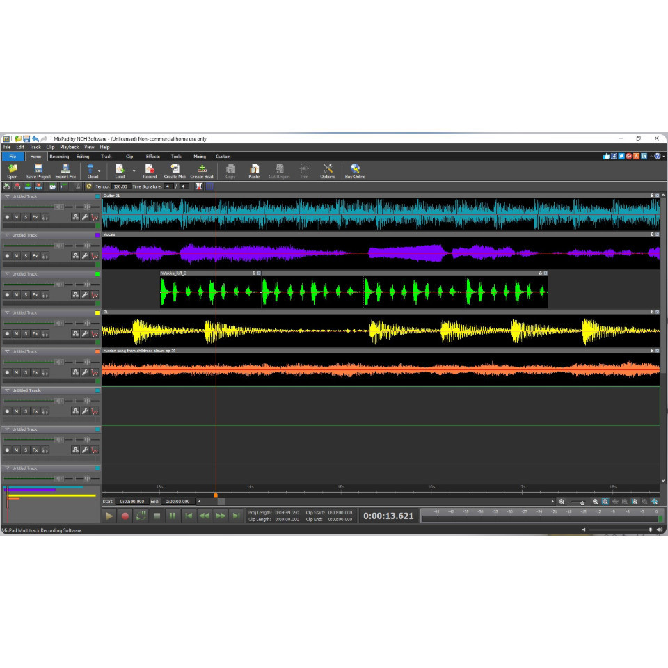 NCH mixer digital MixPad Multitrack Recording Software