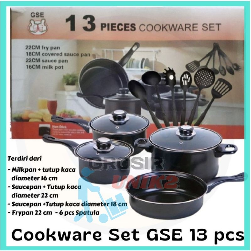COOKWARE SET GSE 13 PIECES PANCI SET -GROSIRUNIK