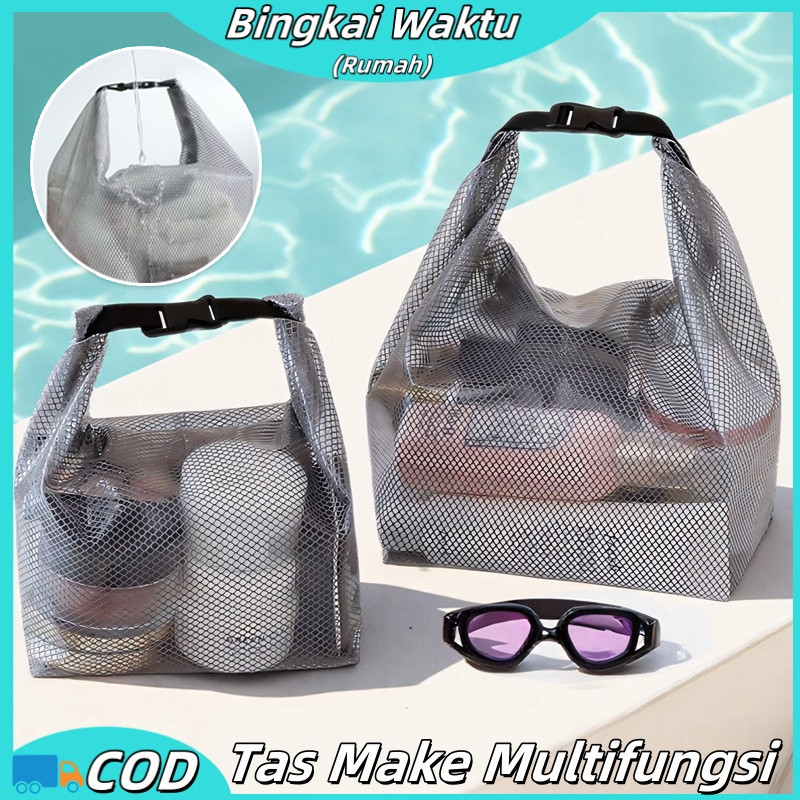 Tas Jaring Plastik Waterproof Tas / Kosmetik Serbaguna Tas Pouch Travel Tas Jaring Transparan Waterp