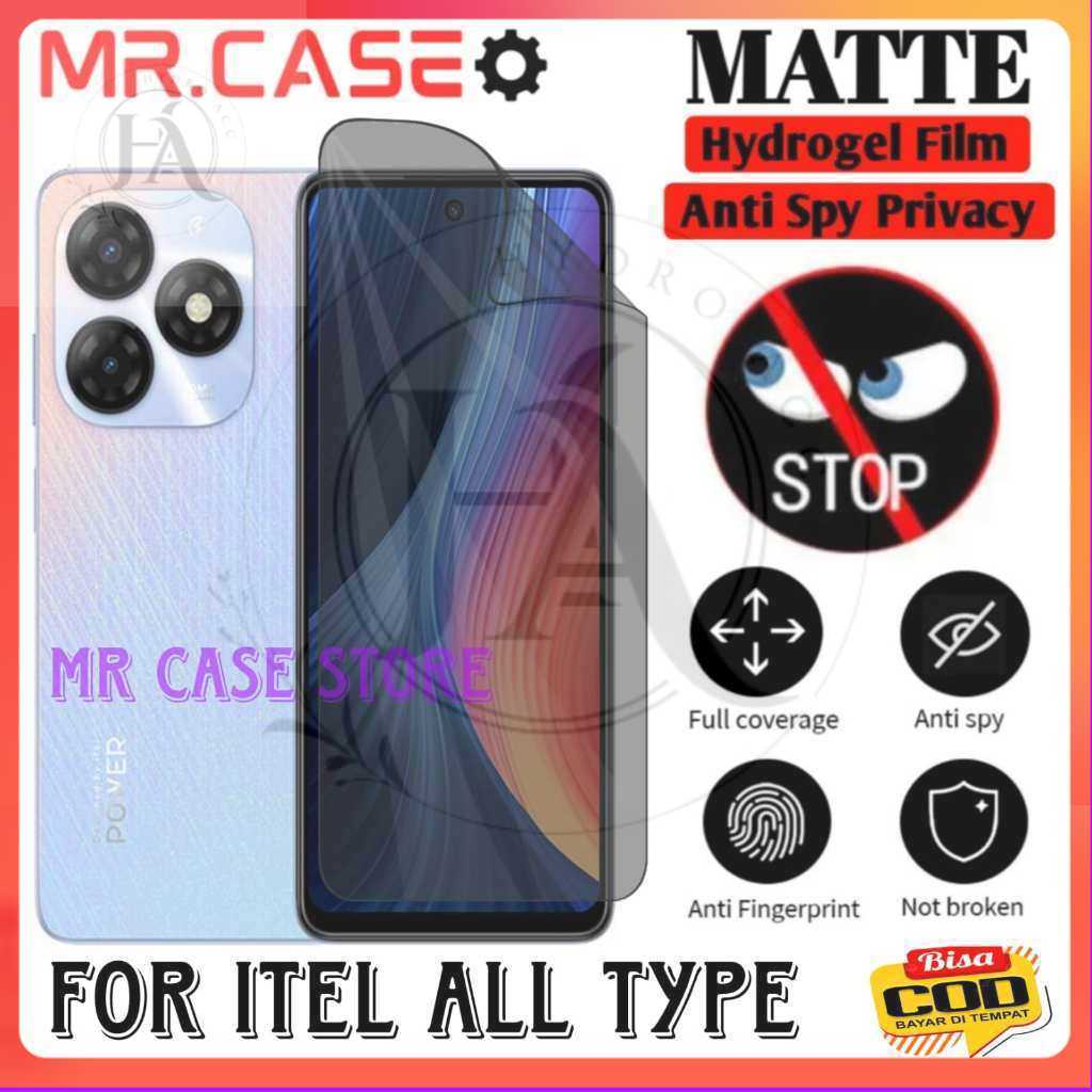 PROMO ANTIGORES HYDROGEL ANTI SPY PRIVACY MATTE ITEL ALL TYPE HP Mr Case store