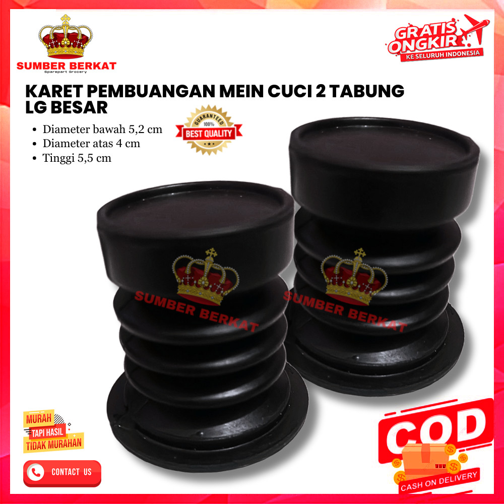 SEAL PEMBUANGAN KARET PEMBUANGAN MESIN CUCI 2 TABUNG LG BESAR SB