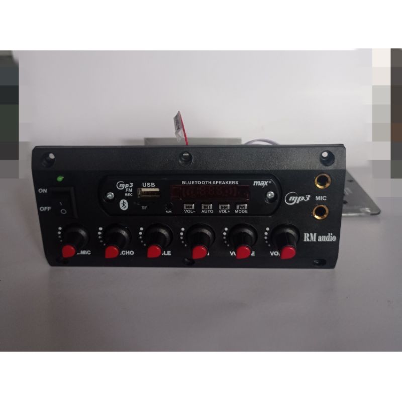 Kit Power Speaker Aktif Mono Mic Echo Plus Bluetooth