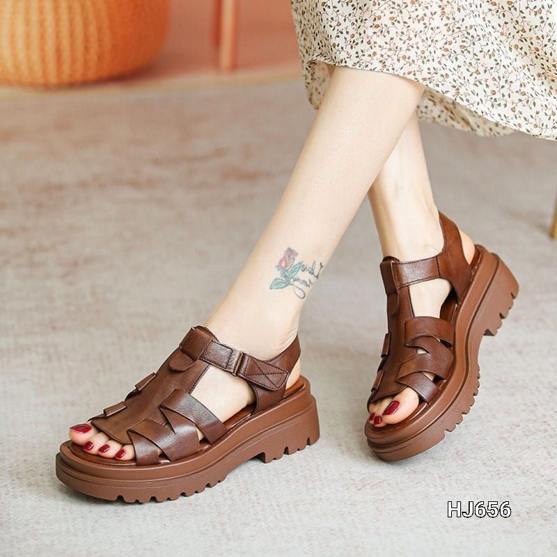 SANDAL RETRO ROMAN SANDAL SANTAI WANITA HJ656