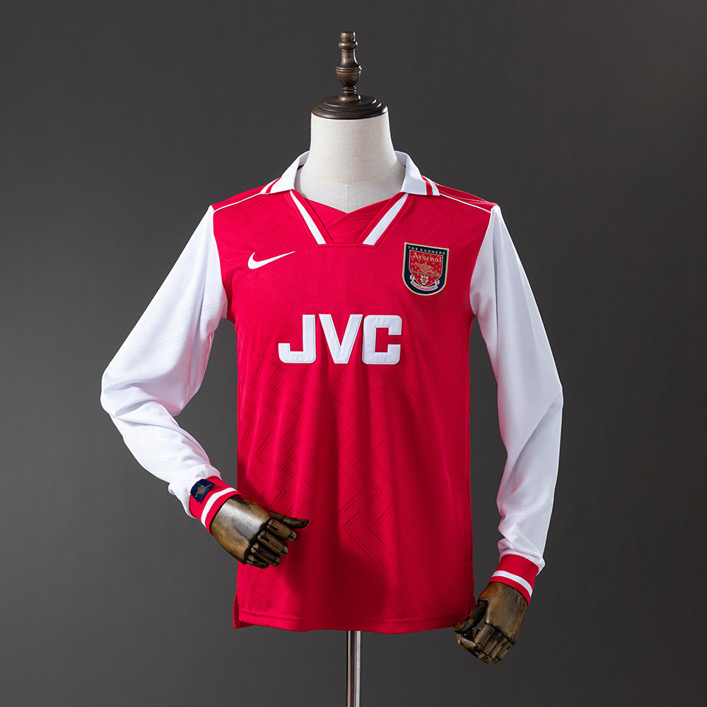 Jersey Arsenal 96/97 Home Long Sleeve Retro T shirt pria