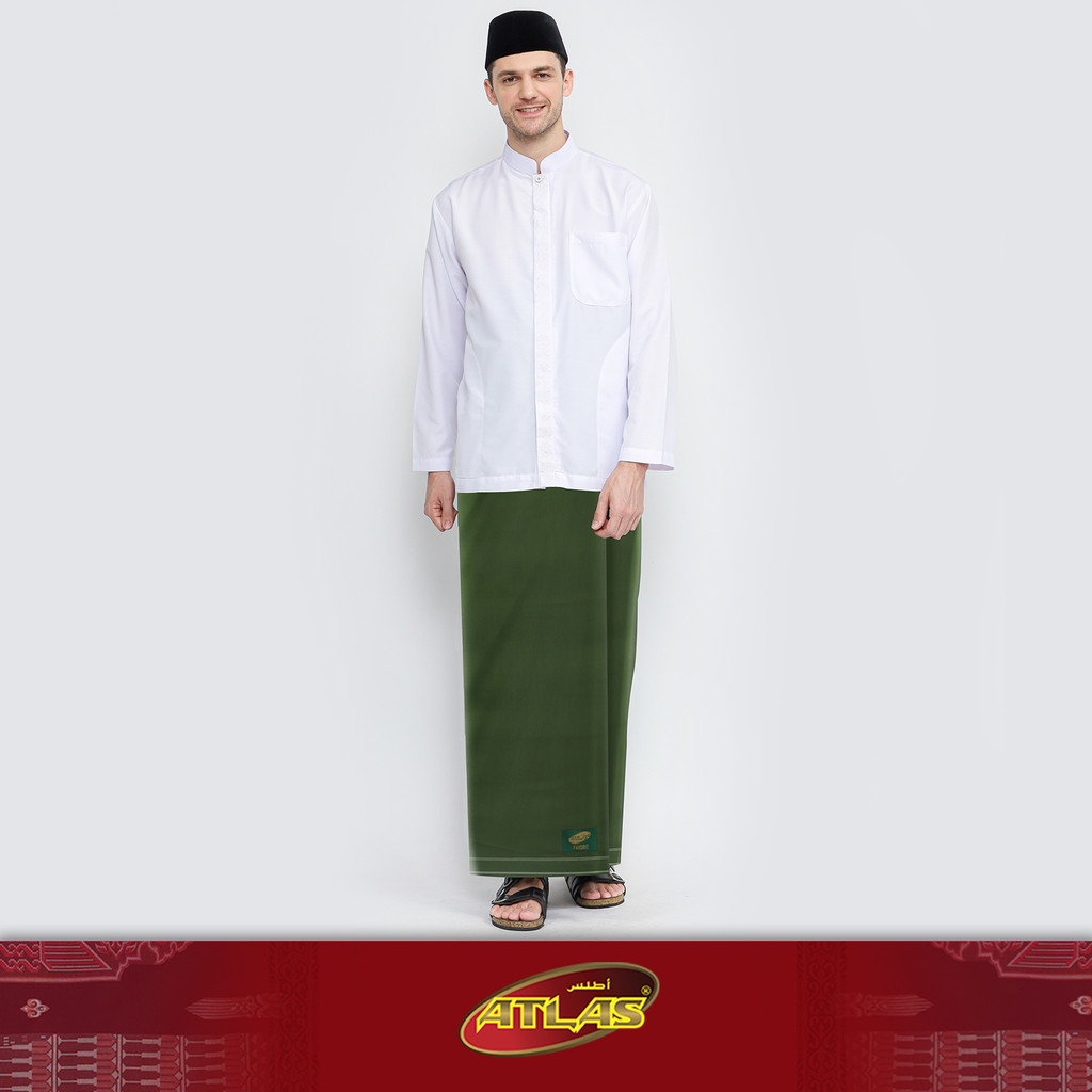 Sarung ATLAS Favorit Warna Polos Hijau 01