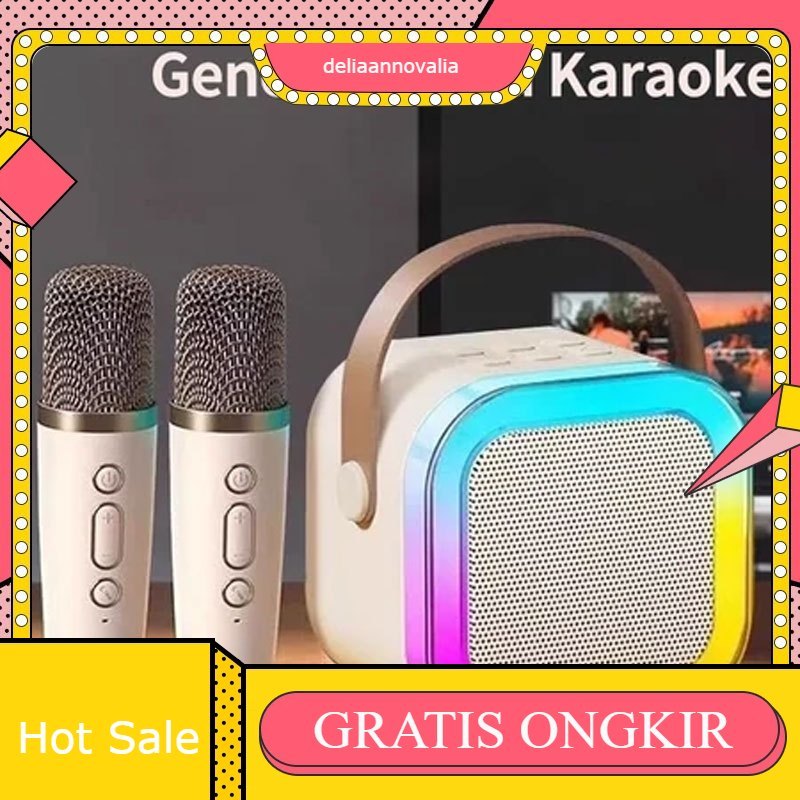 Bluetooth Mini Speaker Subwoofer Portable Mic Microphone Premium Speaker Karaoke Bluetooth Microphon