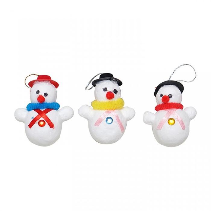 Gantungan Natal Snowman Gabus isi 3 - Dekorasi Natal- Hiasan Gabus - Gantungan Gabus