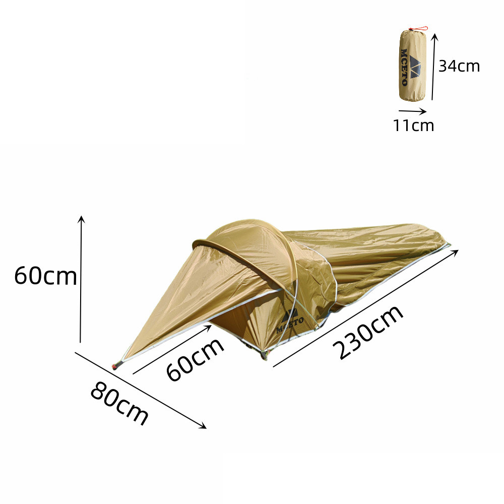 Ultralight Single Person Bivy Tent Waterproof 1 Man Tent for Outdoor Camping Hiking Backpacking Trav