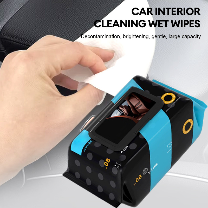 CARBOSS 80 tisu Tisu Pembersih Interior Mobil Multifungsi Tissue Sepatu Tas Kulit Wet Wipe Car Inter